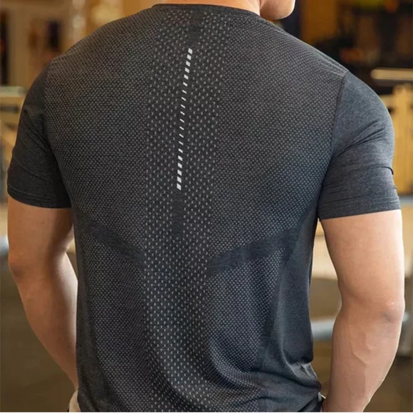 T-shirt Men's Gym Workout Training Muscle Sport Fitness Active Short Sleeve - Picture 7 of 8